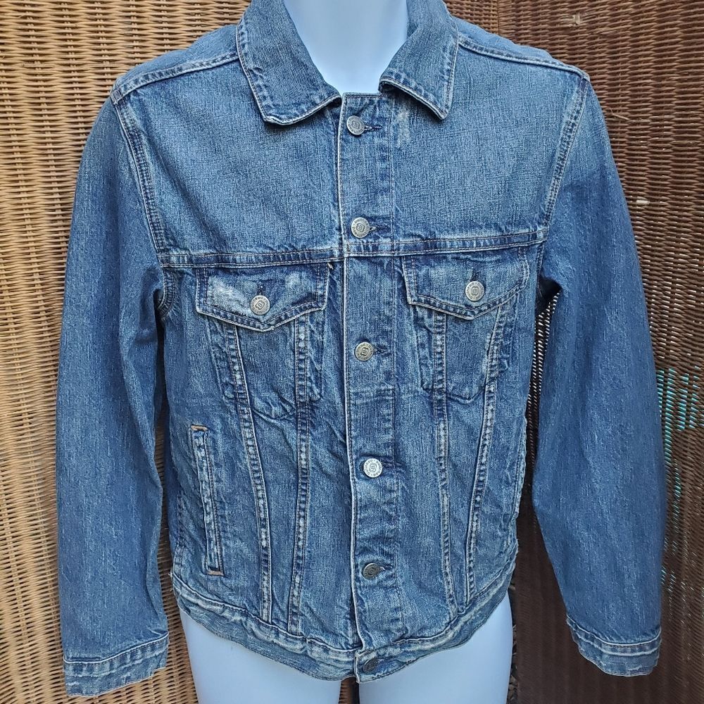 Bullhead Distressed Denim Jacket M